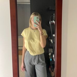pastel yellow top